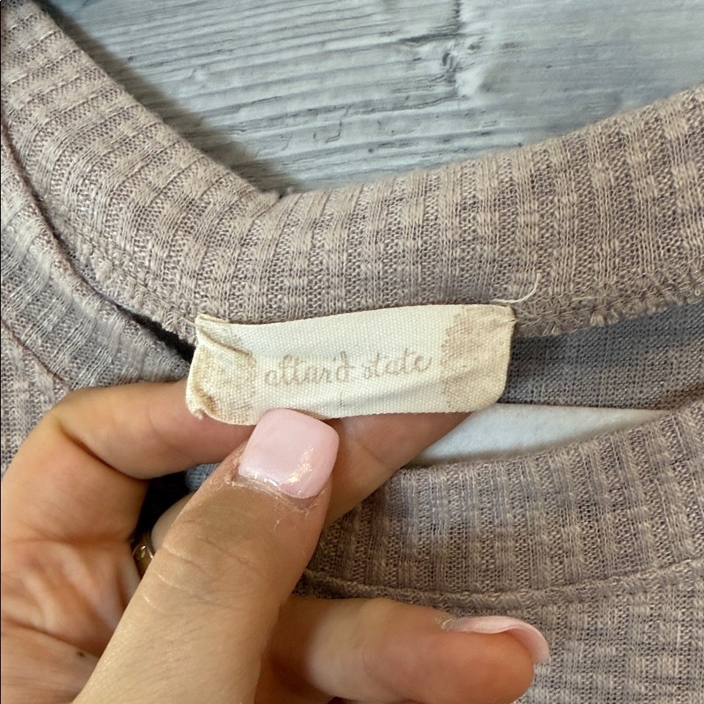 Altar’d State Cream/Beige Long Sleeve Ruffle Top - Picture 2 of 7